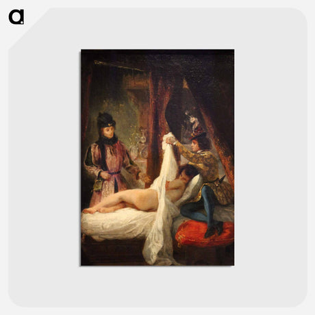 アートポストカード-ブラウン - ウジェーヌ ドラクロワ Postcard.