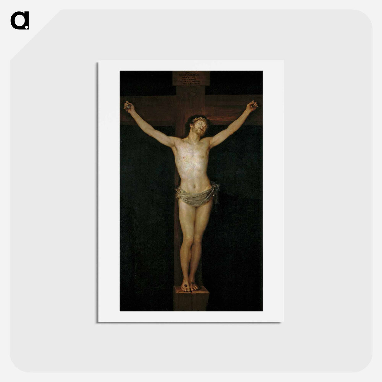 アートポストカード-Cristo crucificado - フランシスコ デ ゴヤ Postcard.