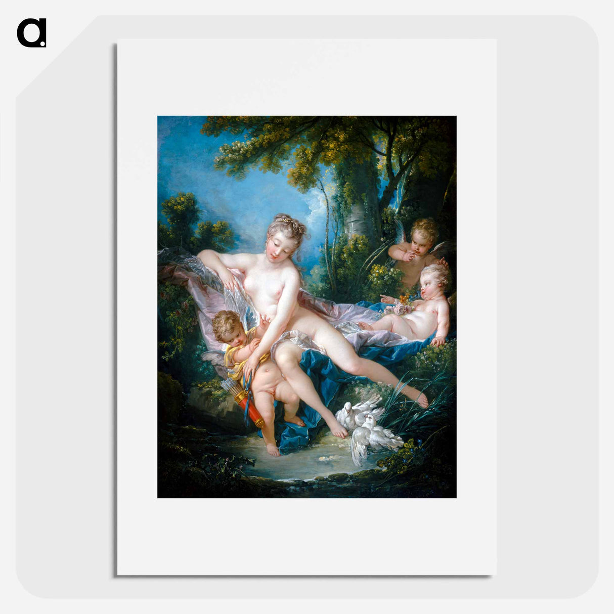 Venus Consoling Love - Francois Boucher Poster.