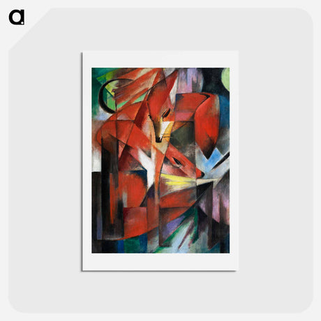 アートポストカード-The Foxes - フランツ マルク Postcard.