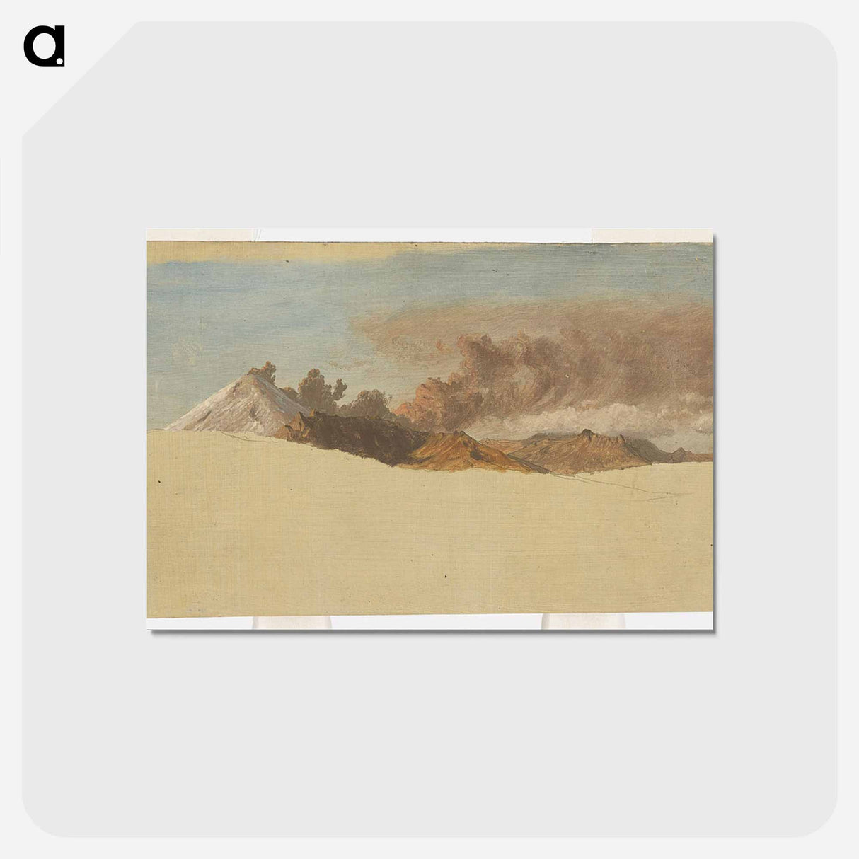 アートポストカード-Cotopaxi seen from Ambato, Ecuador - フレデリック エドウィン チャーチ Postcard.