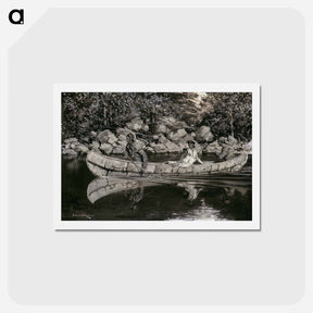 アートポストカード-Paddling the Wounded British Officer
 - フレデリック レミントン Postcard.