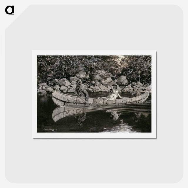 アートポストカード-Paddling the Wounded British Officer
 - フレデリック レミントン Postcard.