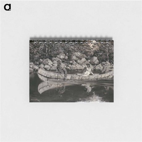 アートメモ帳-Paddling the Wounded British Officer
 - フレデリック レミントン Memo.