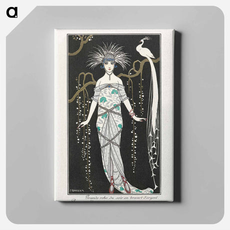アートパネル-Costumes Parisiens: Grande robe du soir - ジョージ バービエ Canvas.
