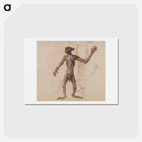 アートポストカード-Monkey Standing, Anterior View
 - ジョージ スタッブス Postcard.