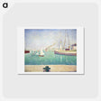 アートポストカード-Entrance of The Port of Honfleur - ジョルジュ スーラ Postcard.
