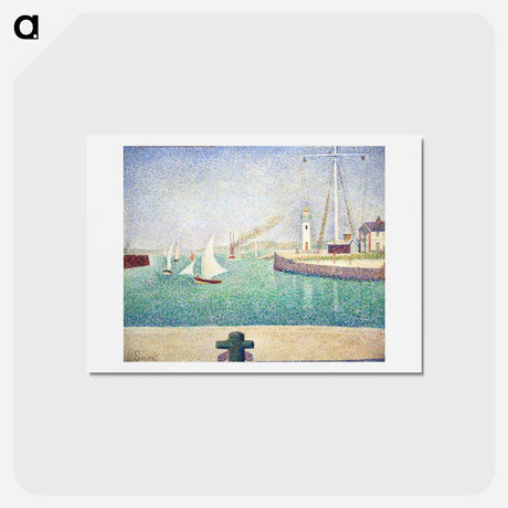 アートポストカード-Entrance of The Port of Honfleur - ジョルジュ スーラ Postcard.