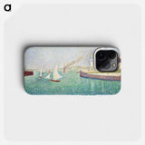 Entrance of The Port of Honfleur - ジョルジュ スーラ Phone Case.