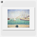 Entrance of The Port of Honfleur - Georges Seurat Poster.