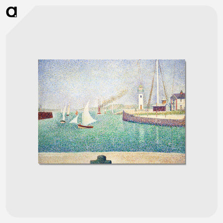 アートポストカード-Entrance of The Port of Honfleur - ジョルジュ スーラ Postcard.