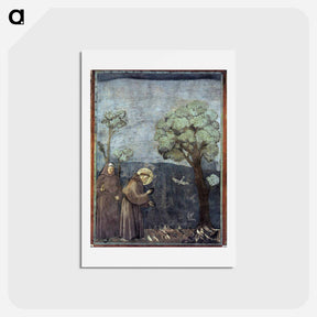 アートポストカード-St. Francis Preaching to the Birds - ジョット ディ ボンドーネ Postcard.