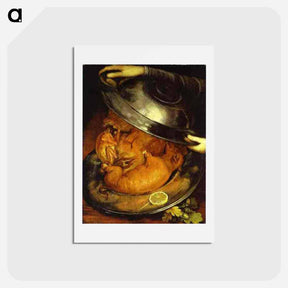 アートポストカード-The Cook (down) - ジュゼッペ アルチンボルド Postcard.