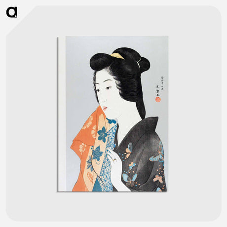 アートポストカード-Woman Holding a Hand Towel
 - 橋口 五葉 Postcard.