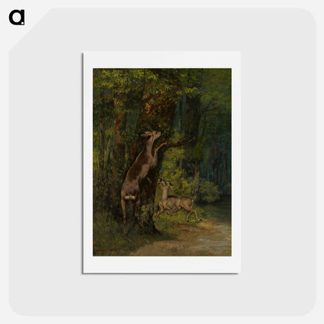 アートポストカード-イエロー - ギュスターヴ クールベ Postcard.