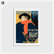 アートポストカード-Ambassadeurs: Aristide Bruant dans son cabaret - アンリ ド トゥールーズ ロートレック Postcard.