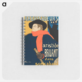 アートメモ帳-Ambassadeurs: Aristide Bruant dans son cabaret - アンリ ド トゥールーズ ロートレック Memo.
