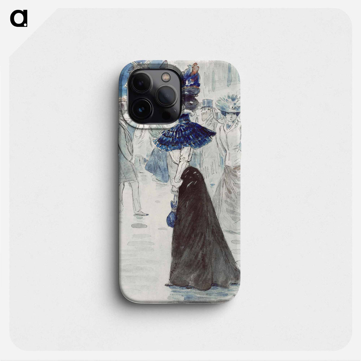 Walkers in front of the Moulin Rouge, Place Blanche - アンリ ソム Phone Case.