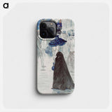 Walkers in front of the Moulin Rouge, Place Blanche - アンリ ソム Phone Case.