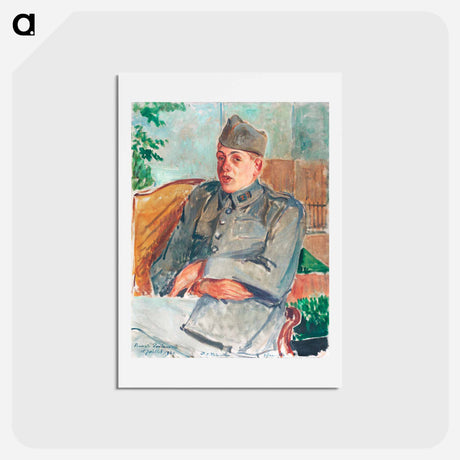 アートポストカード-Portrait de Françis Poulenc
 - ジャック エミール ブランシュ Postcard.