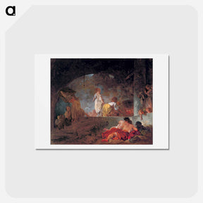 アートポストカード-The Laundresses - ジャン オノレ フラゴナール Postcard.