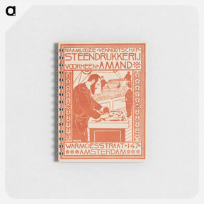 アートメモ帳-Advertentie van Steendrukkerij voorheen Amand by Johann Georg van Caspel - ヨハン ヘオルフ ファン カスペル Memo.