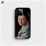 Study of a Young Woman - ヨハネス フェルメール Phone Case.