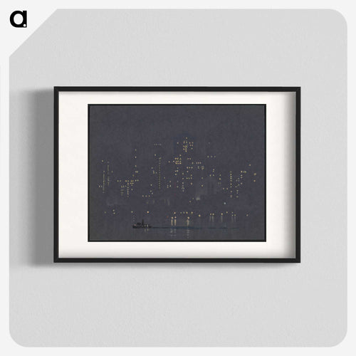 マンハッタン夜景 - ジョセフ ペネル Poster.