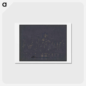 アートポストカード-Night Lights of Manhattan
 - ジョセフ ペネル Postcard.