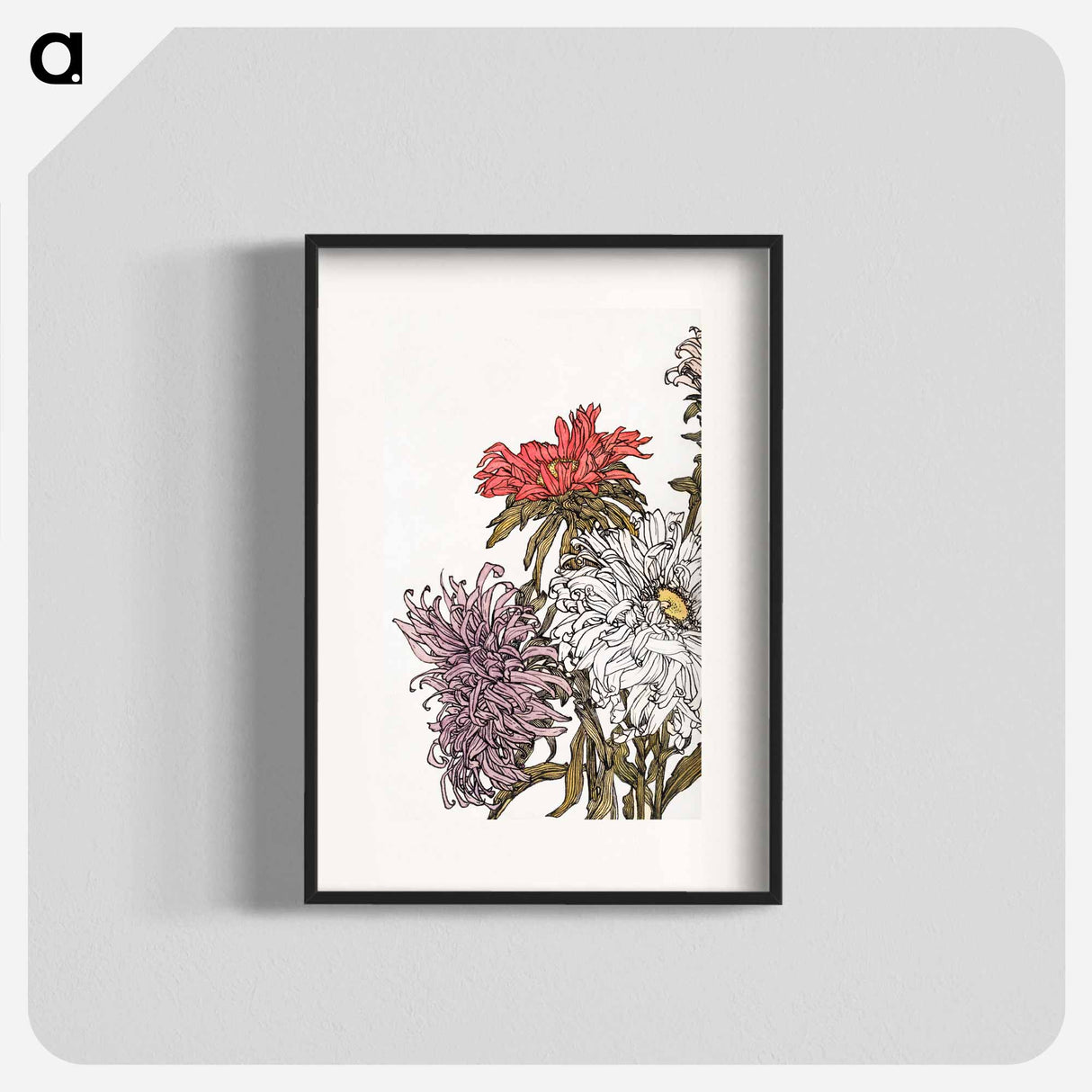 Chrysanthemums - Julie de Gragues Poster.