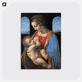 アートポストカード-Madonna Litta - レオナルド ダ ヴィンチ Postcard.