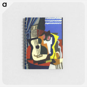 アートメモ帳-Guitar and Pomegranates by a Window - ルイ マルクーシ Memo.