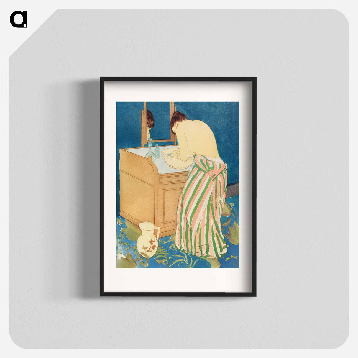 Woman Bathing - メアリー カサット Poster.