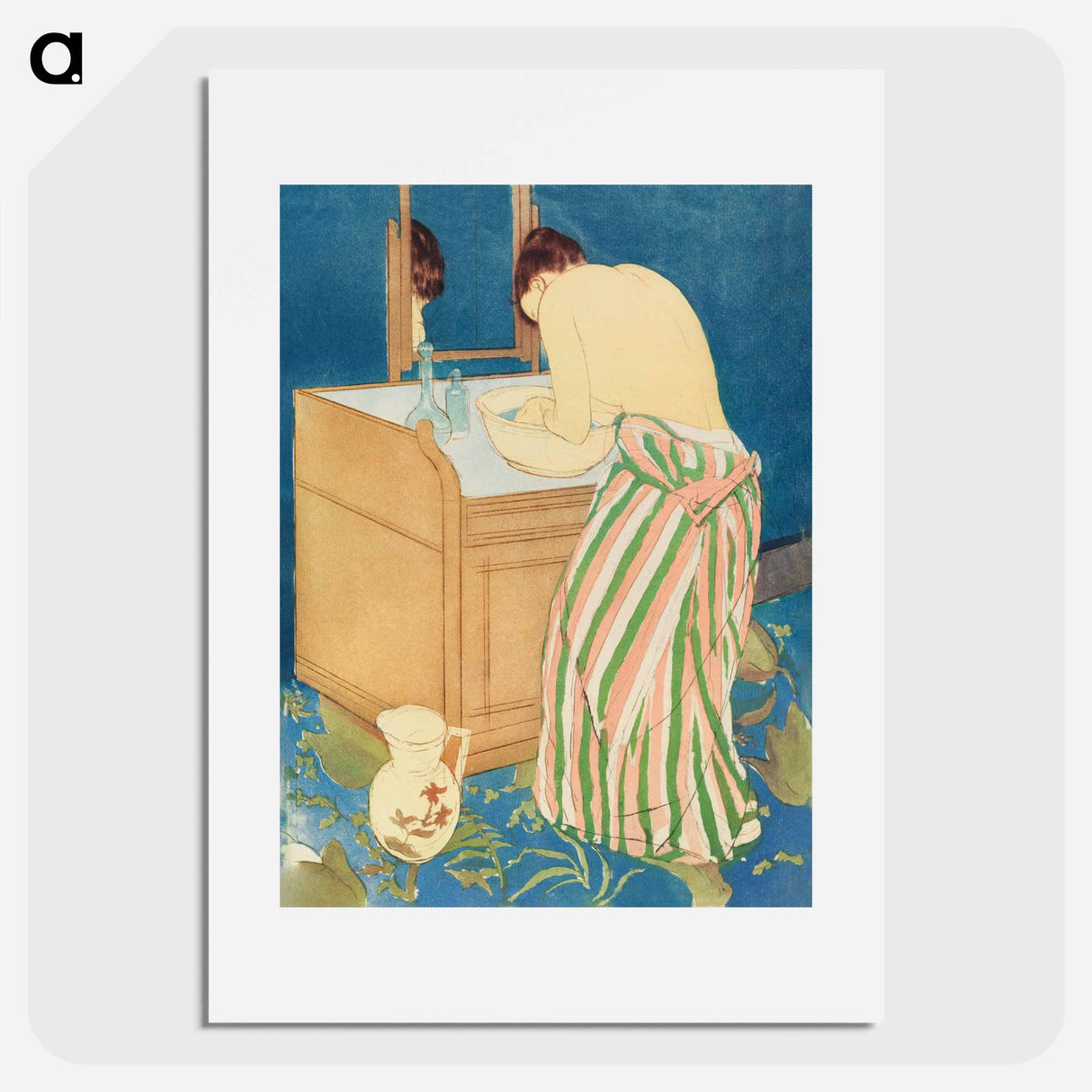 Woman Bathing - Mary Cassatt Poster.