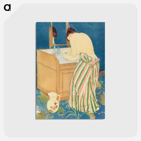 アートポストカード-Woman Bathing - メアリー カサット Postcard.