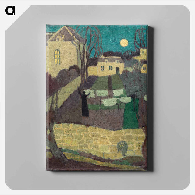 アートパネル-Drying the Linen, or Moonrise at the Priory - モーリス ドニ Canvas.