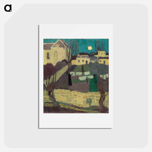 Drying the Linen, or Moonrise at the Priory - モーリス ドニ Postcard.