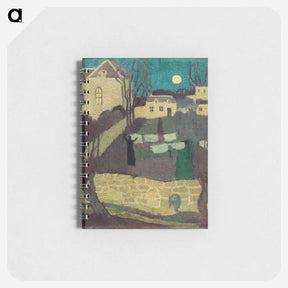 アートメモ帳-Drying the Linen, or Moonrise at the Priory - モーリス ドニ Memo.