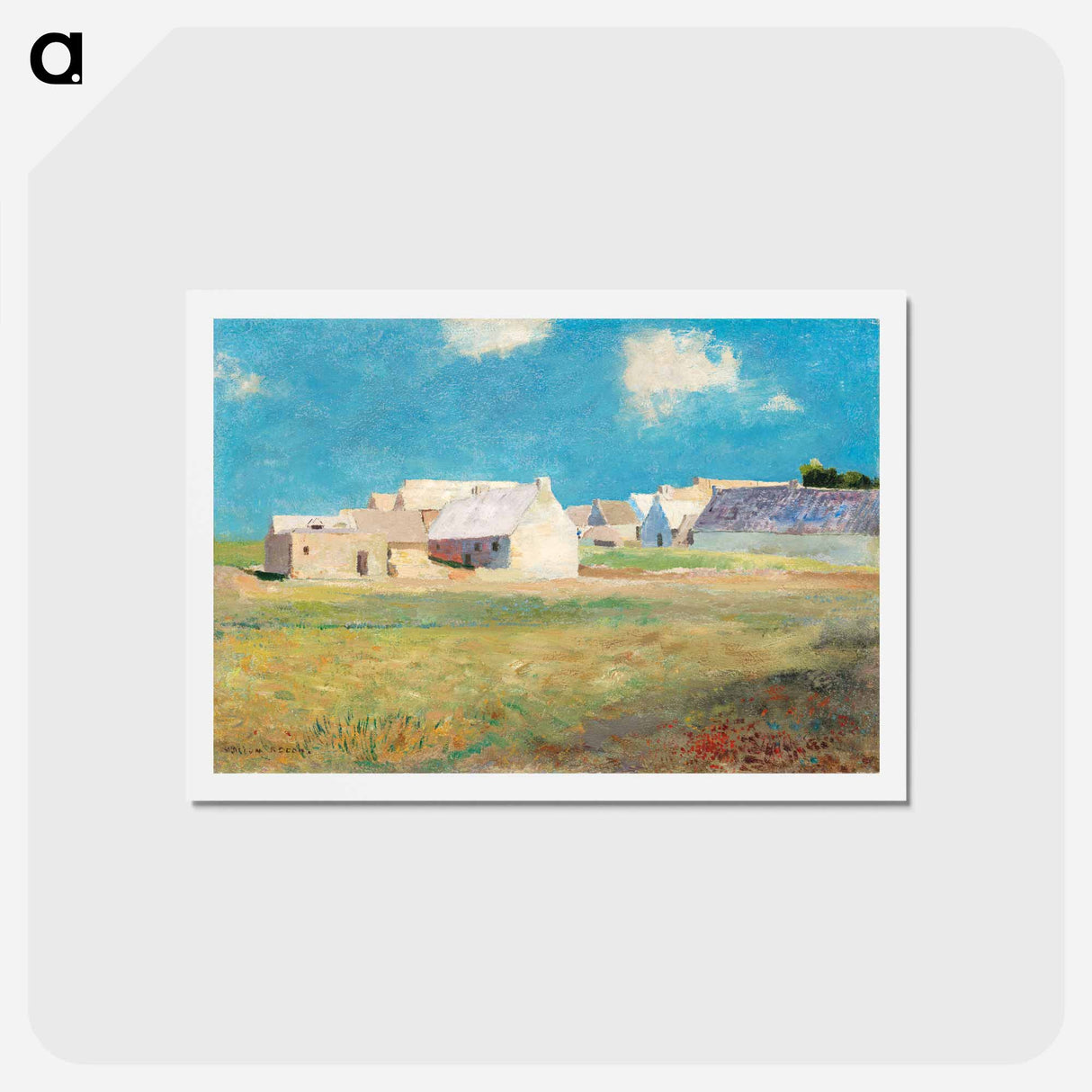アートポストカード-Breton Village - オディロン ルドン Postcard.