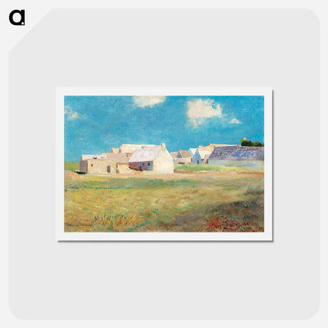 アートポストカード-Breton Village - オディロン ルドン Postcard.