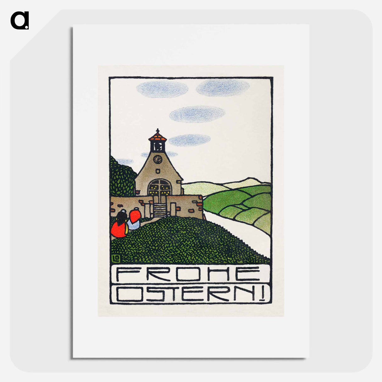 Happy Easter - オットー フリードリヒ カール レンデッケ Poster.