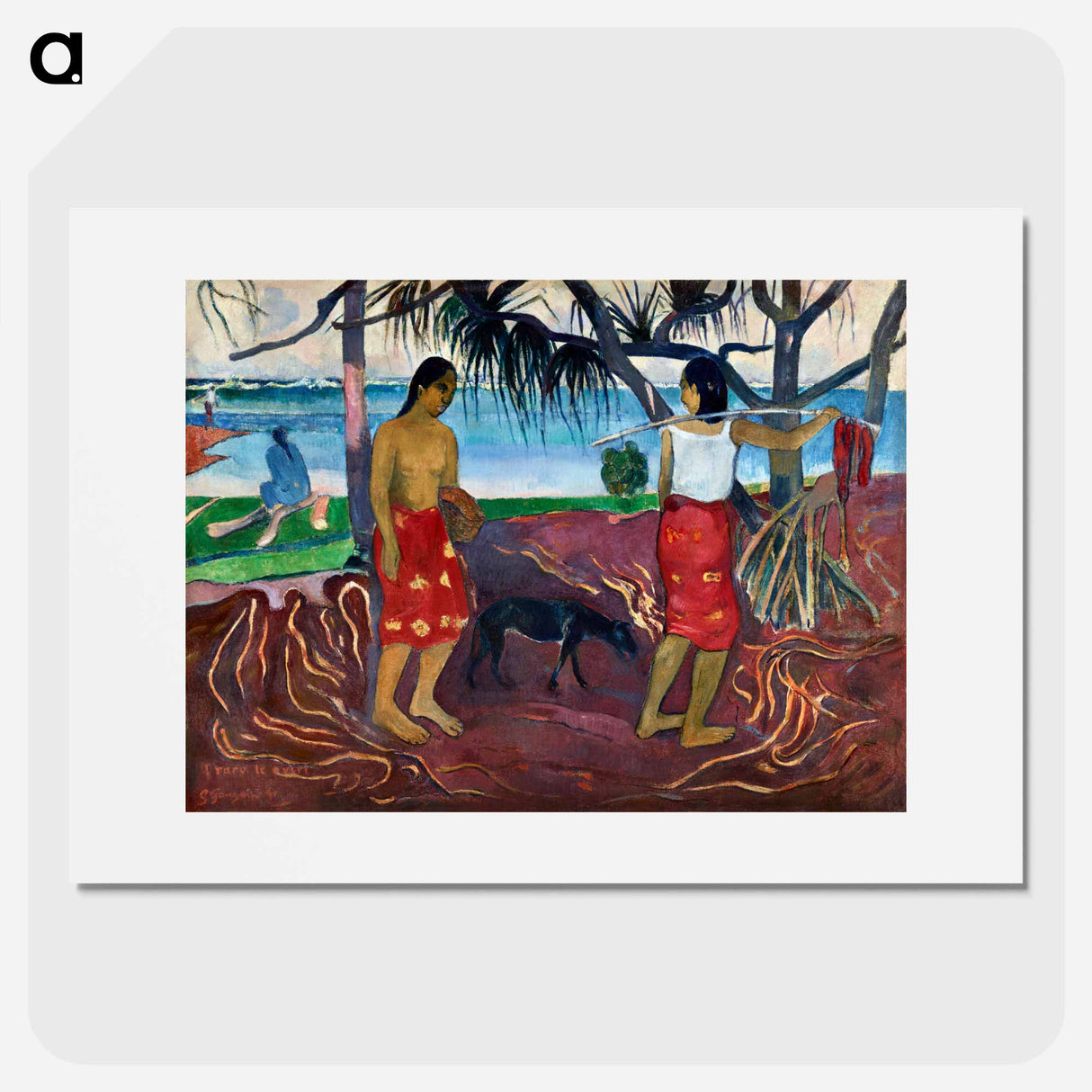 Under the Pandanus - ポール ゴーギャン Poster.