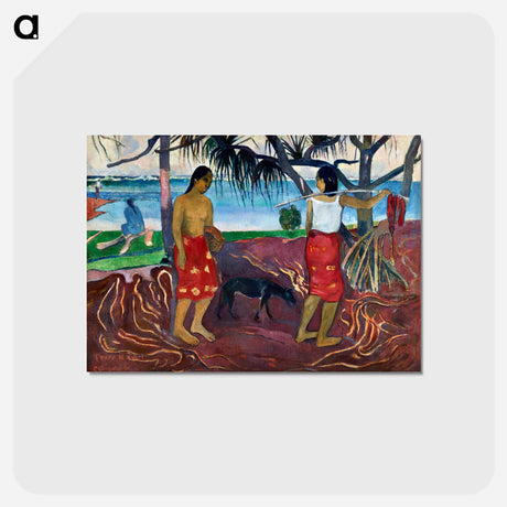 アートポストカード-Under the Pandanus - ポール ゴーギャン Postcard.