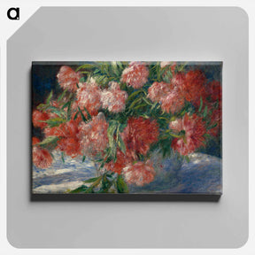 アートパネル-Peonies - ピエール オーギュスト ルノワール Canvas.