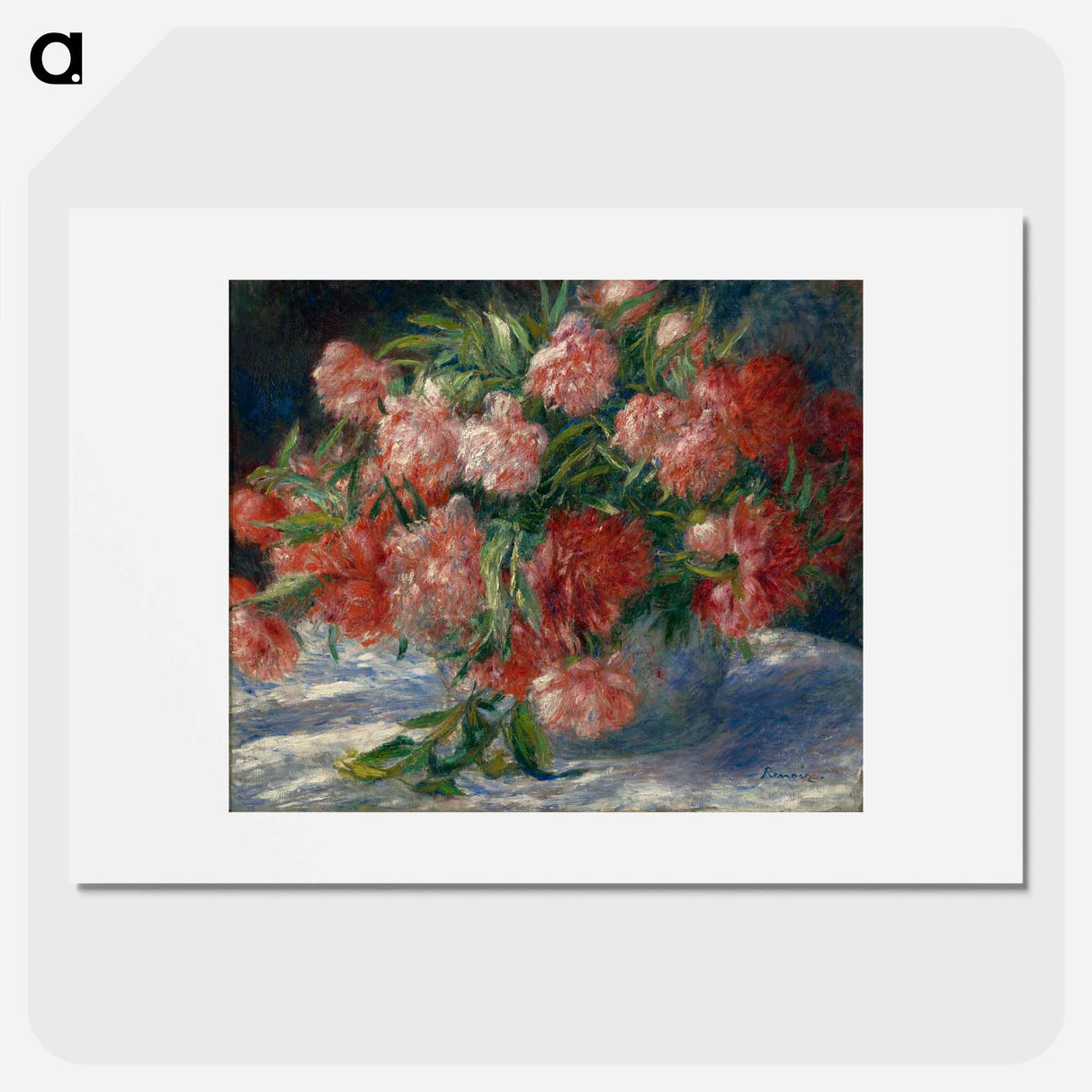 Peonies - ピエール オーギュスト ルノワール Poster.