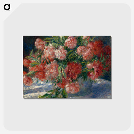 アートポストカード-Peonies - ピエール オーギュスト ルノワール Postcard.