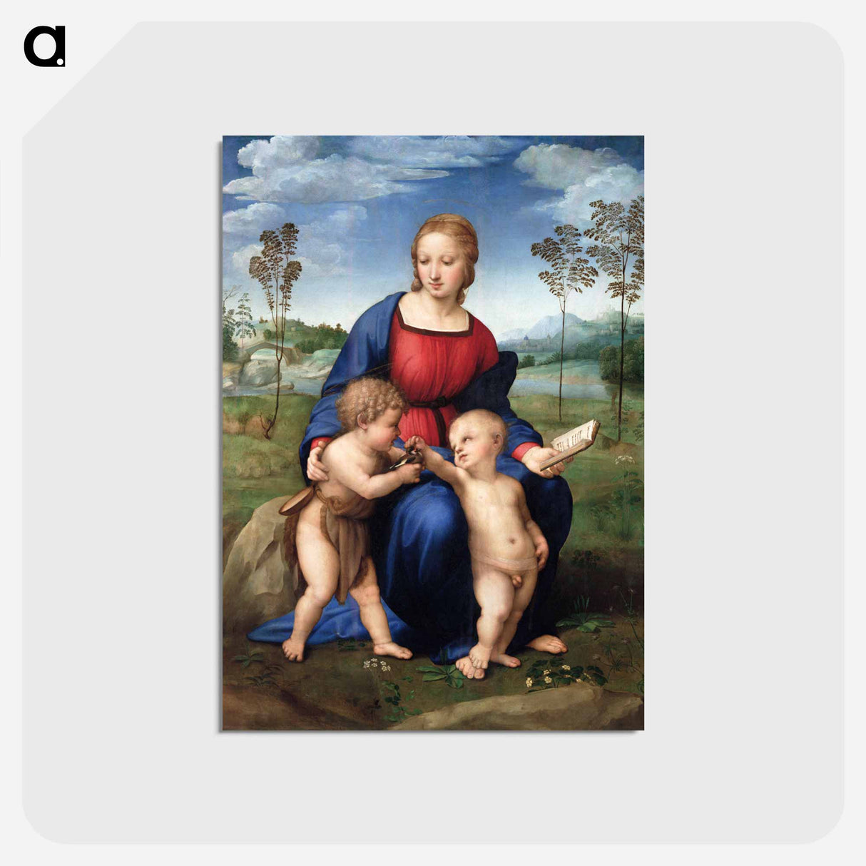 アートポストカード-Madonna of the Goldfinch - ラファエロ サンティ Postcard.