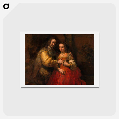 アートポストカード-The Jewish Bride - レンブラント ファン レイン Postcard.