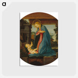 アートポストカード-The Virgin Adoring the Child - サンドロ ボッティチェッリ Postcard.