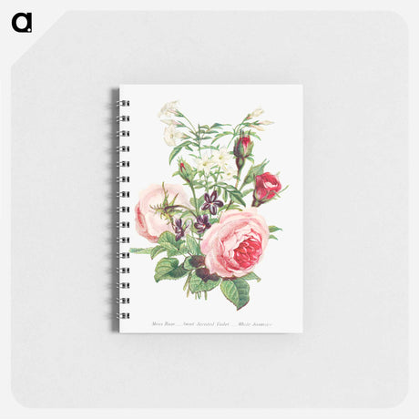 アートメモ帳-Moss Rose, Sweet Scented Violet and White Jasmine
 - 花言葉 Memo.